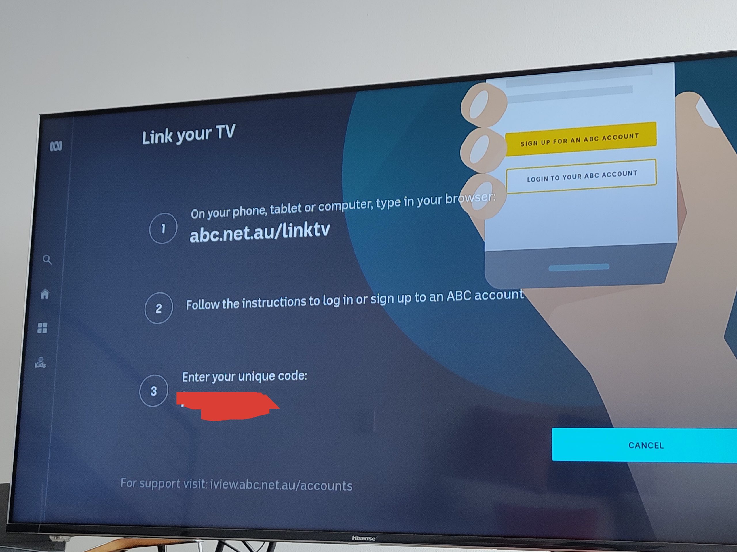 ABC iView on Hisense TV: Installation Guide